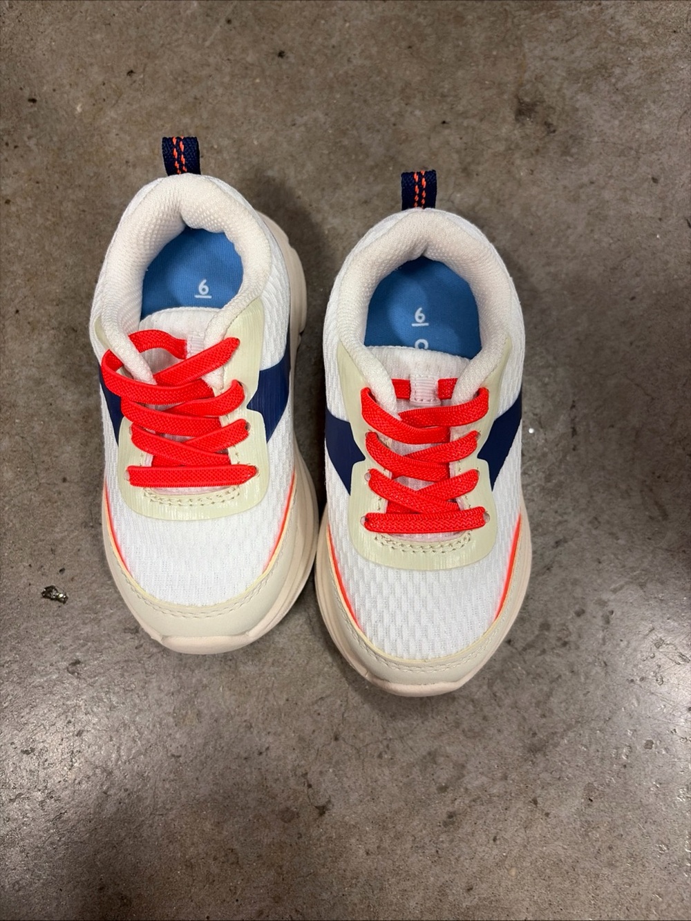 Skechers Kids Sneakers in White, Navy & Red-Orange